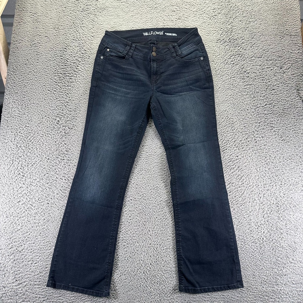 WallFlower Luscious Jeans Womens 13 Cotton Denim Bootcut Leg Faded Curvy Stretch